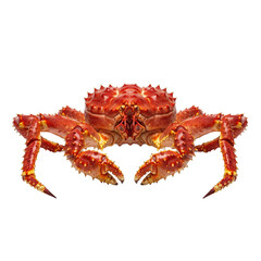 Close up of a cooked red king crab a delicious seafood delicacy.