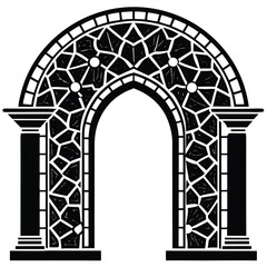 byzantine arch with mosaic ceiling  (3).eps