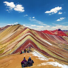 Rainbow mountains Peru, Peruvian Andes