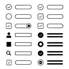 Set of 18 ui ux silhouette icons for web and app design scalable vector vector