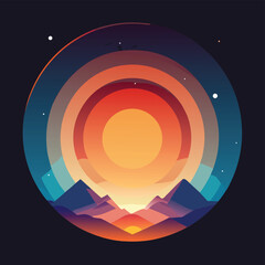 sparkling abstract circles of light with vibrant c.eps