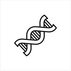 DNA icon. Line genetic symbol. Vector illustration for web design, isolated on white background.