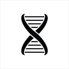 DNA icon. Line genetic symbol. Vector illustration for web design, isolated on white background.