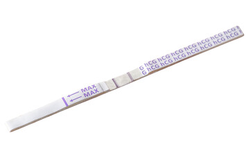 Positive pregnancy test and notebook with pen