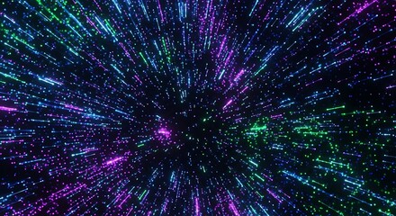 Colorful Light Trails with Space Burst.