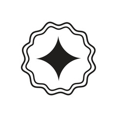 Minimal Star Badge Icon for Award and Certificate Design