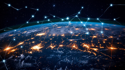 Hyperrealistic concept visualizing comprehensive global network protection, symbolizing cybersecurity, data safety, digital defense, and secure worldwide communication systems.
