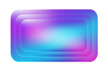 Abstract background with vibrant purple and cyan gradient, layered rounded rectangles, modern design, isolated on transparent background