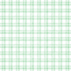 Soft green watercolor plaid seamless pattern.eps