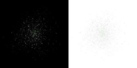 Abstract arrangement of glitter particles on a transparent background. The composition creates a shimmering overlay effect.