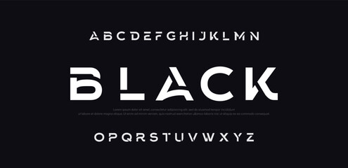 Abstract Fashion font alphabet. Minimal modern urban fonts for logo, brand etc. Typography typeface uppercase lowercase and number vector illustration. 

