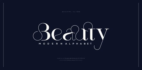 Beauty logo alphabet letters font. Typography Luxury classic lettering serif fonts  and numbers decorative logo vintage retro concept. vector illustration