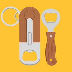 set illustration vector graphic of keychain bottle