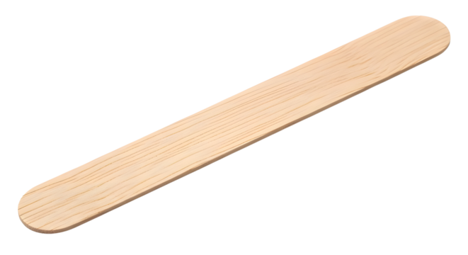 Wooden craft stick for art projects isolated PNG with Transparent Background