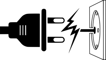 Electric plug icon symbol.Connection, socket with a plug, icons.Concept of 404 error connection.Electric plug icon on white background.Vector Illustration See Less
