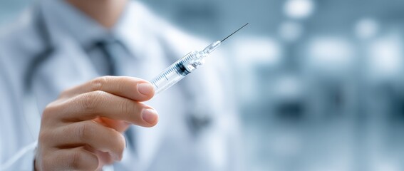 hand holding syringe