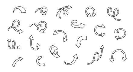 Diverse Arrow Collection Hand-Drawn Vector Elements for Direction