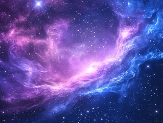 Fototapeta premium Dreamy Nebula Starry Sky Background Material