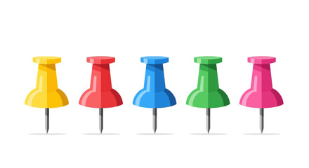 Vibrant Push Pins Colorful Stationery Essentials for Organization and Creative Displays