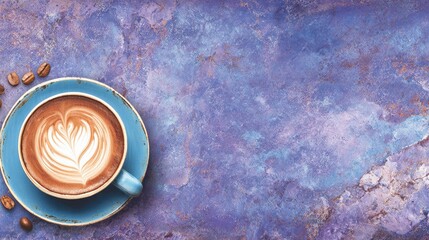 Steaming hot coffee mug with beautiful latte art heart design perfect for morning rituals and cozy moments.