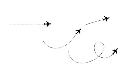Airplane Trails Flight Paths and Travel Routes Illustration © akmal