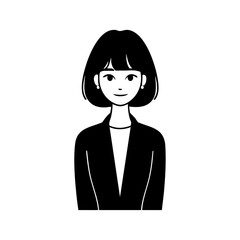 Smiling young businesswoman with short hair in formal attire, representing confidence, professionalism, and leadership in the workplace.