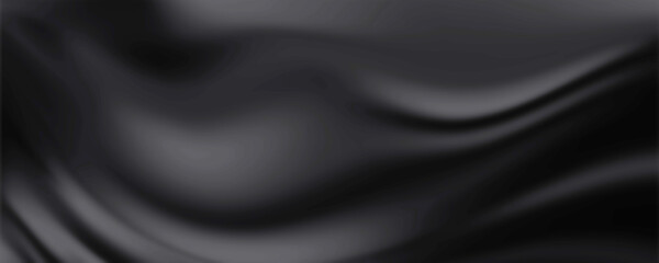black satin fabric pleated background