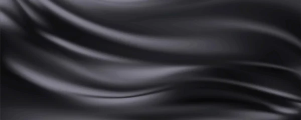 black satin fabric pleated background © Vidal