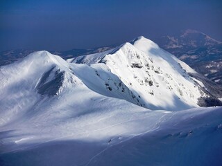 the Parma Apennines from Monte Malpasso to Cima Canuti covered in snow