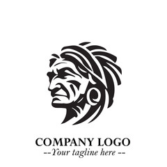 Fototapeta premium Elegant Old Woman Logo Symbol in Black on White Background with Classic and Minimalist Design