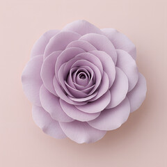 A single, beautiful pink rose blossom is shown in macro closeup, its delicate petals a symbol of love and romance, isolated on a crisp white background