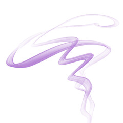 Vibrant Purple Swirl Abstract Smoke Design Element