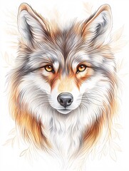 Fox portrait illustration artwork