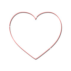 ネオン感情表現　ハートマーク　カラー