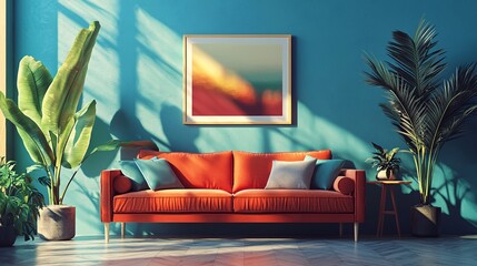 Modern minimalist living room decoration design