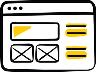 responsive website wireframe layout  flat vector i.eps