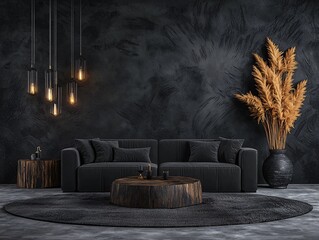 Modern minimalist style living room design