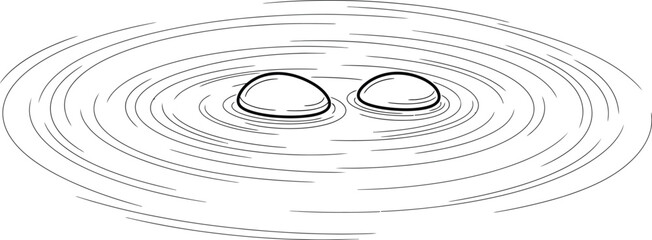 Pond water ripples stones surface nature zen meditation calm peace tranquility