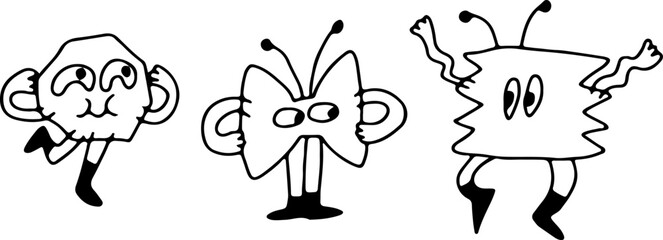 Obraz premium Stylish vector badge and emblem design suitable for advertising, posters, and corporate branding. Drawn with black curved lines in grunge style. Vector illustration