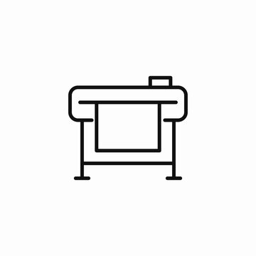 large plotter printer icon sign vector