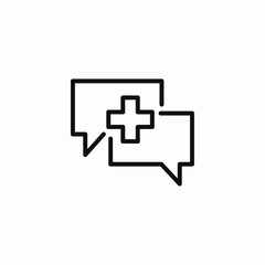 medical chat communication icon sign vector
