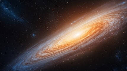 Spiral galaxy night sky scenery