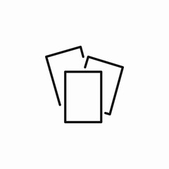 scattered blank documents icon sign vector