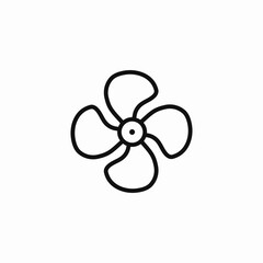 spinning propeller blades icon sign vector