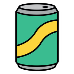 Soda Can Icon – Refreshing Drink Vector Illustration