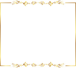 frame with leaves gold border Golden Border Warm Color Frame	
