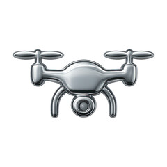 PNG Futuristic metallic drone illustration.