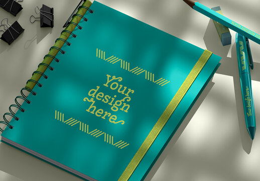 Spiral Notebook Branding Mockup