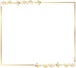 frame with leaves gold border Golden Border Warm Color Frame	
