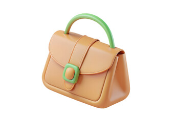 A clean 3d render of a stylish arm bag.